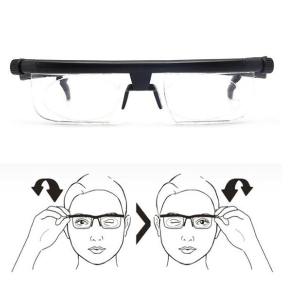 Dial Adjustable Glasses Variable Focus Distance Vision Eyeglasses For Reading - Picture 5 of 5